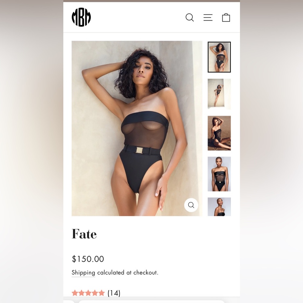 MBM Fate one piece in black size Large
